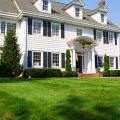 White Colonial House